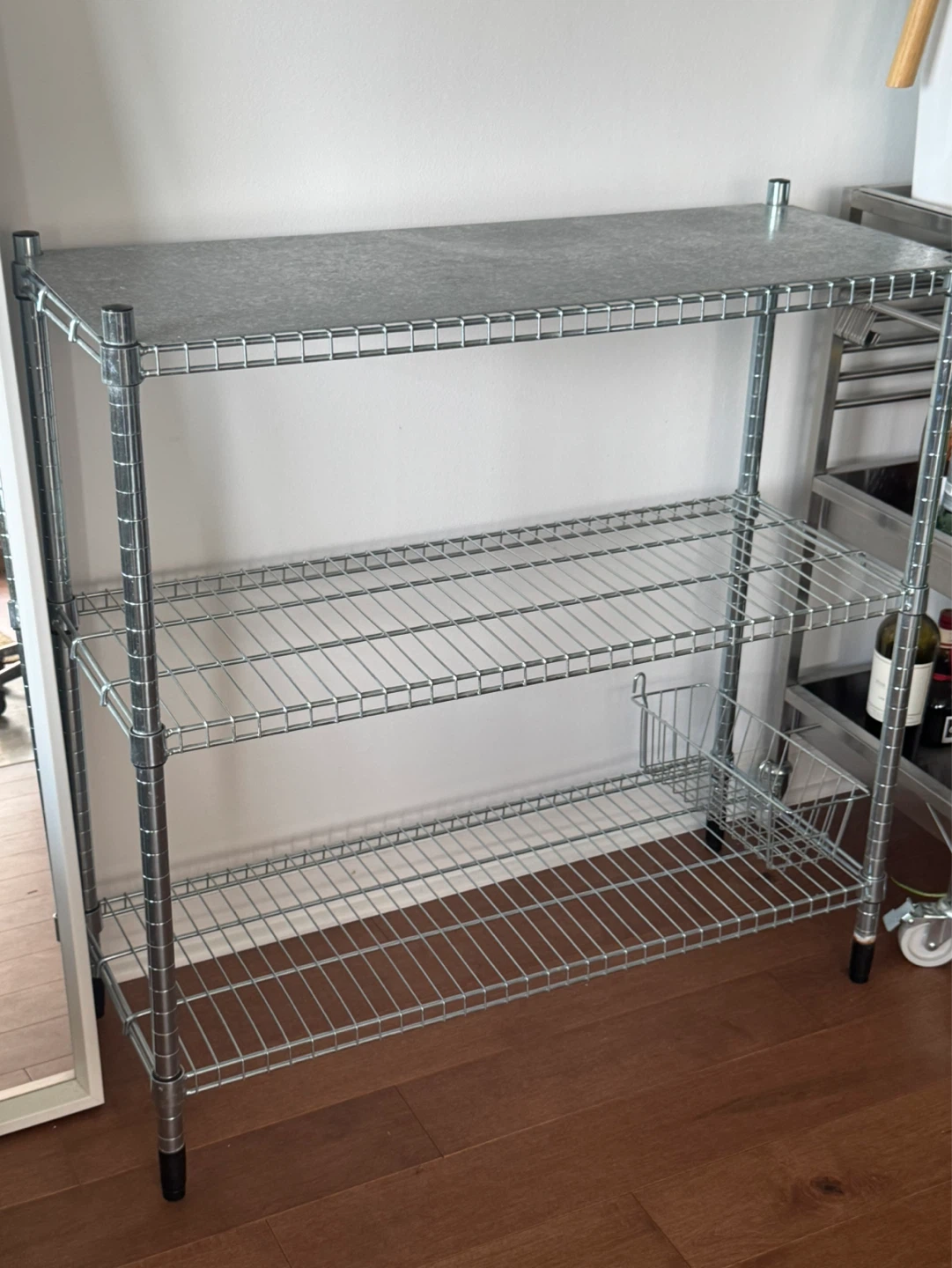 IKEA OMAR Shelf unit, galvanized, 36 1/4x14x37"