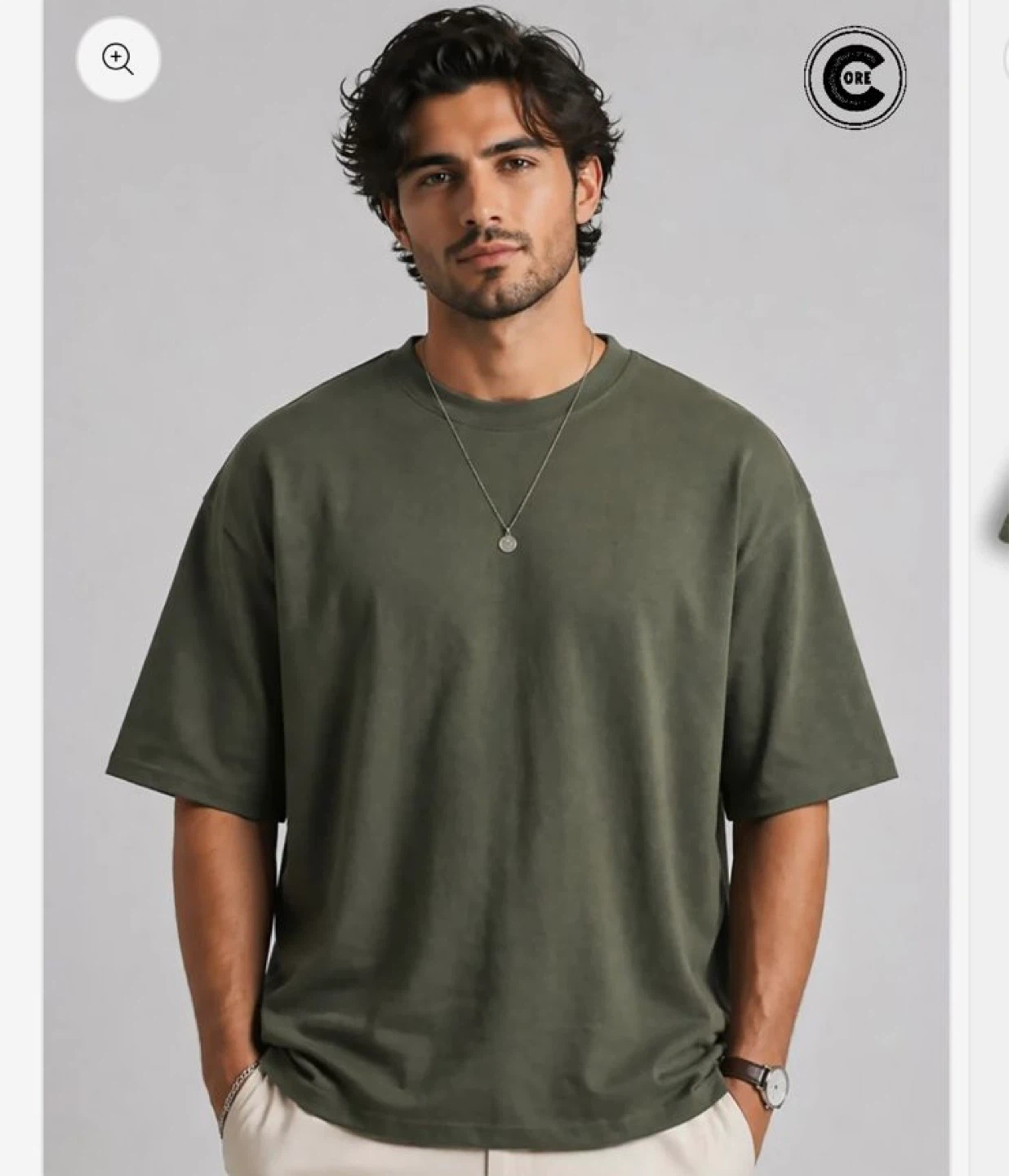 Mens French Terry Oversized Tshirt