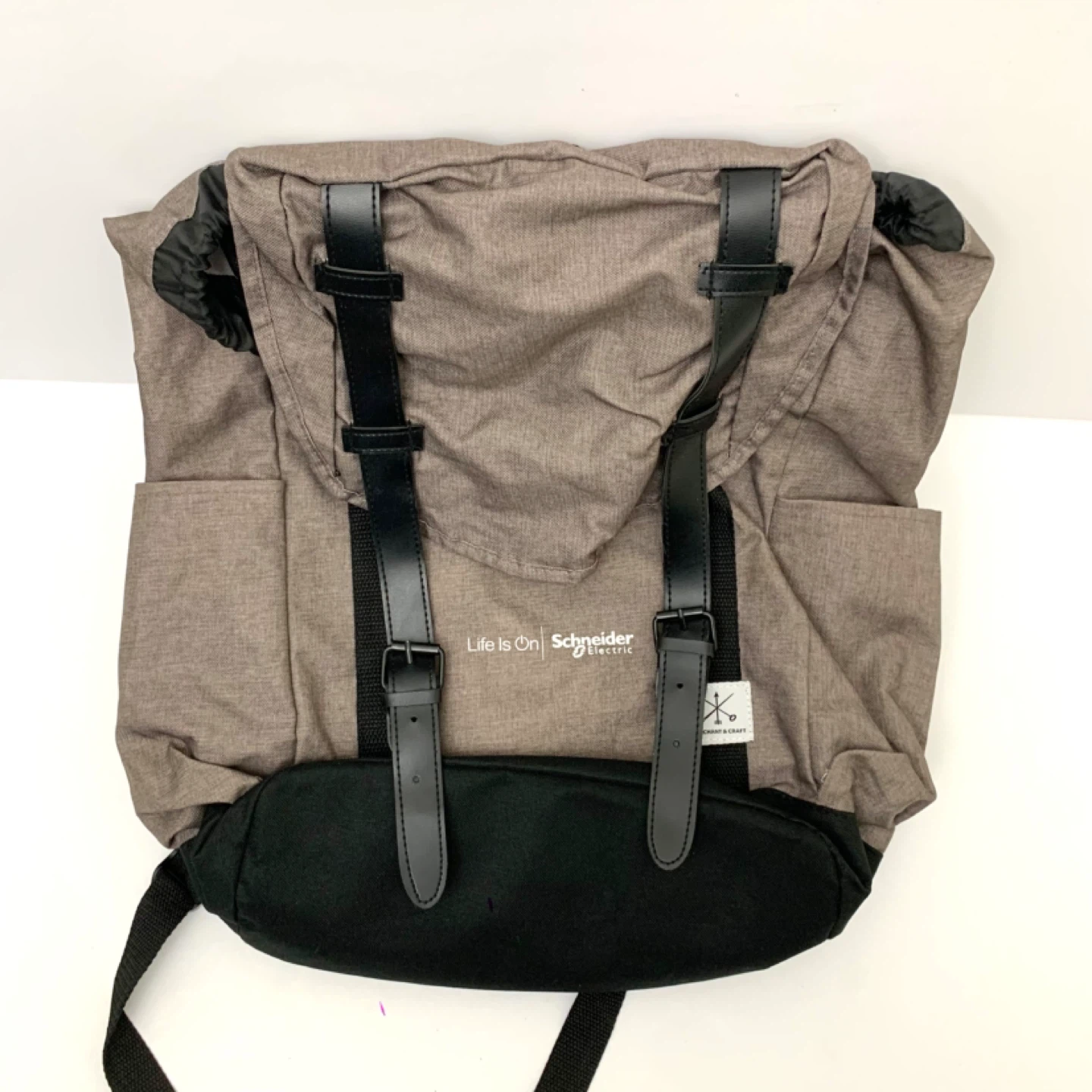 Backpack Schneider Electric Travel Bag Brown Drawstring Pack