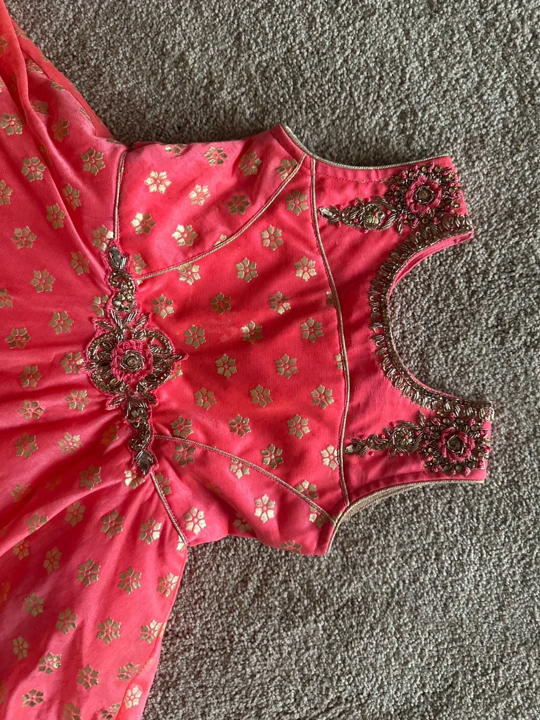 Girls Pink Embroidered Dress - photo 2