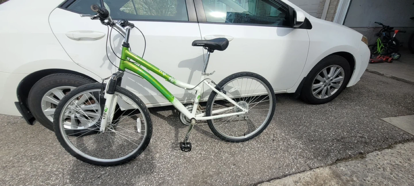 Green and White Bicycle