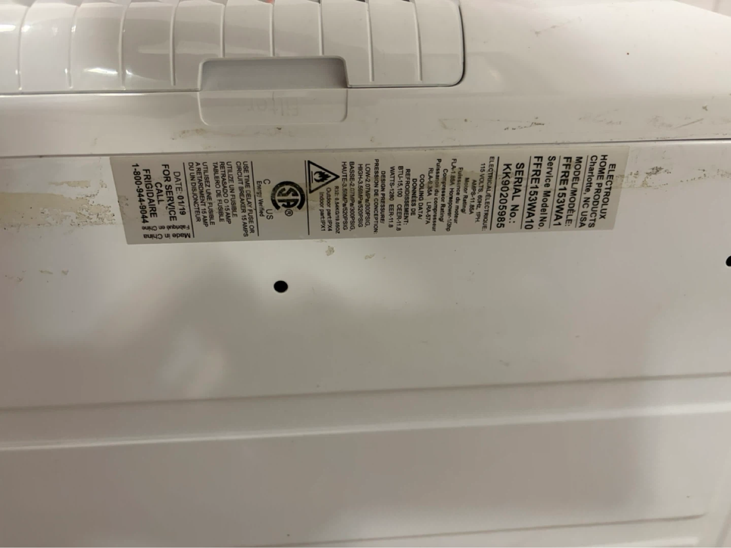 Frigidaire Window Air Conditioner FFRE153WA10 - photo 4