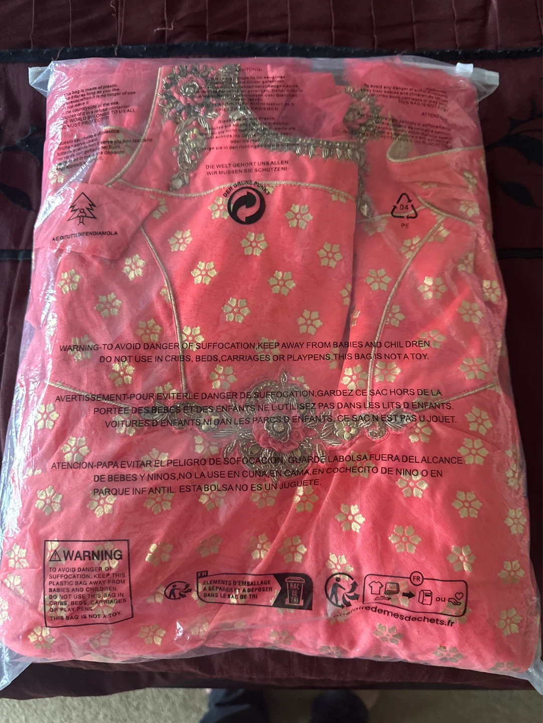 Girls Pink Embroidered Dress - photo 4