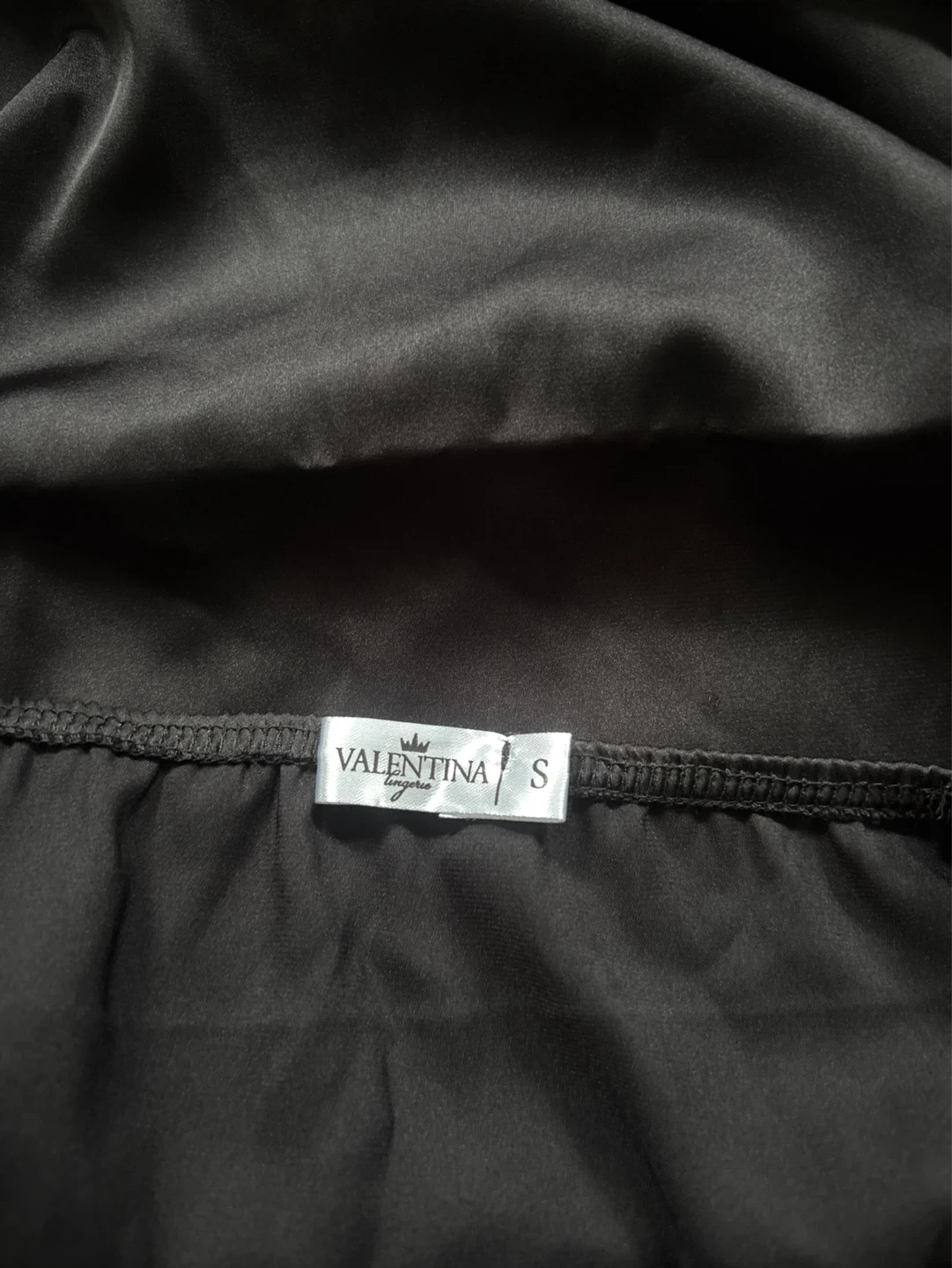 Valentina satin slip dress for bed with lace trim - photo 3