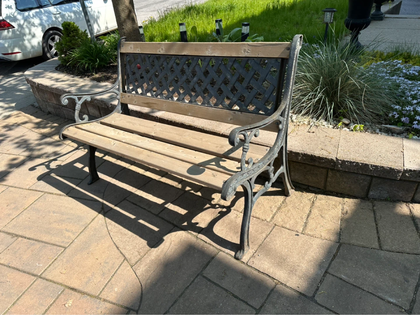 Garden Bench - Metal and Wood