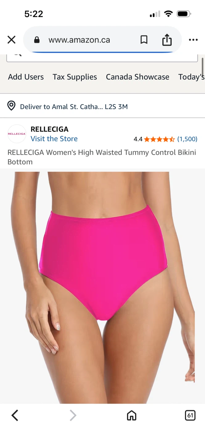 RELLECIGA Women's High Waisted Bikini Bottom - Size XL - photo 3