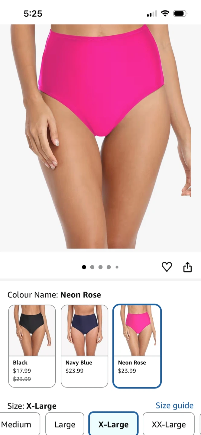 RELLECIGA Women's High Waisted Bikini Bottom - Size XL
