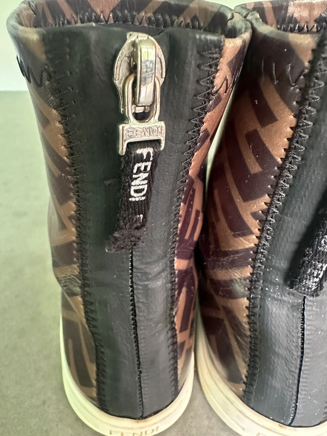 Fendi FF Monogram High-Top Sneakers - photo 4