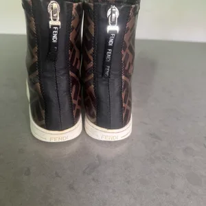 Fendi FF Monogram High-Top Sneakers