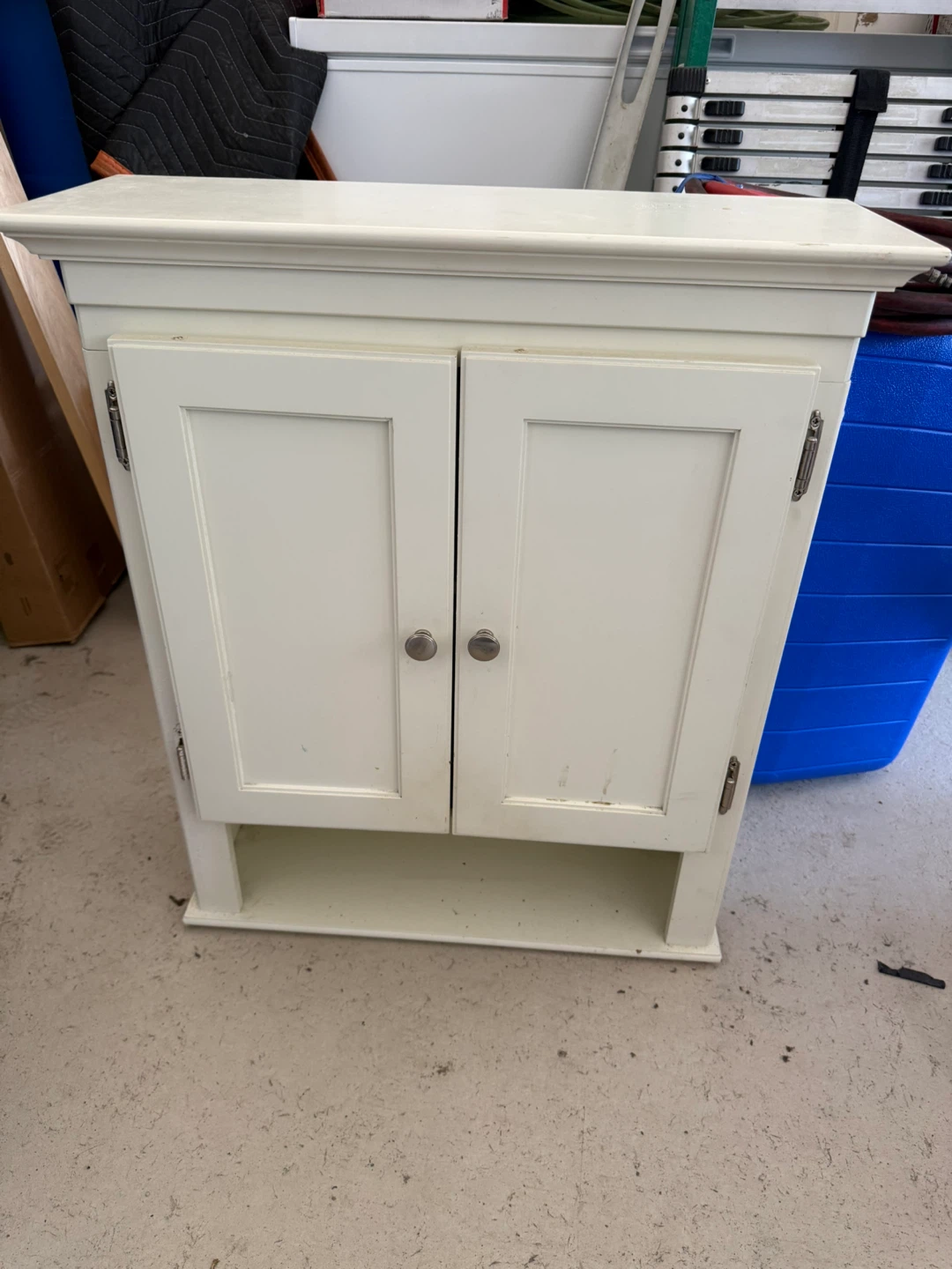 Cream Coloured Two-Door Cabinet