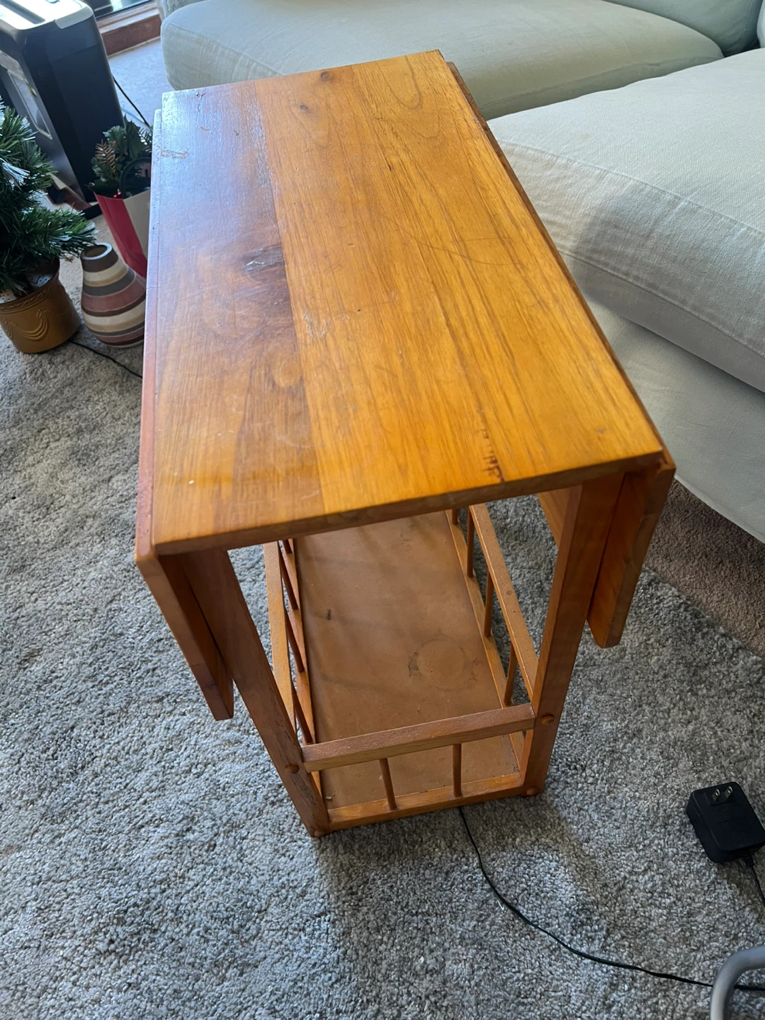 Wooden Drop Leaf Side Table - photo 2