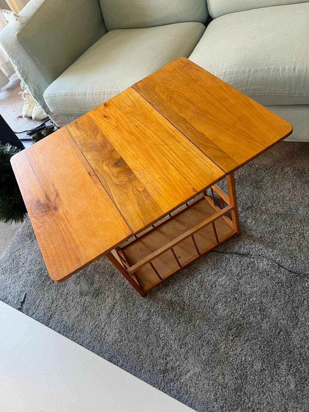 Wooden Drop Leaf Side Table