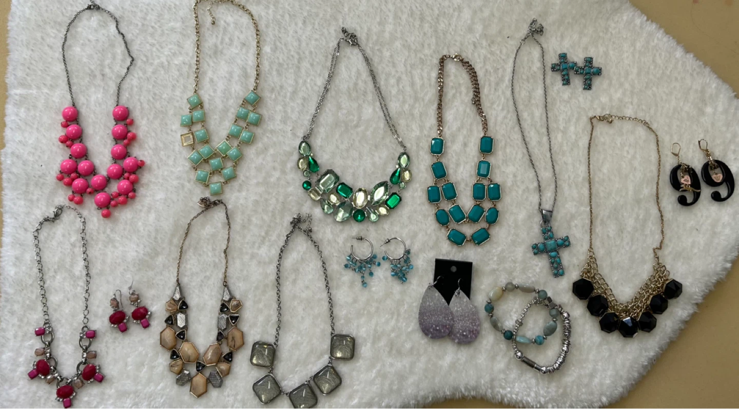 Assorted Costume Jewellery Necklaces and Earrings Set