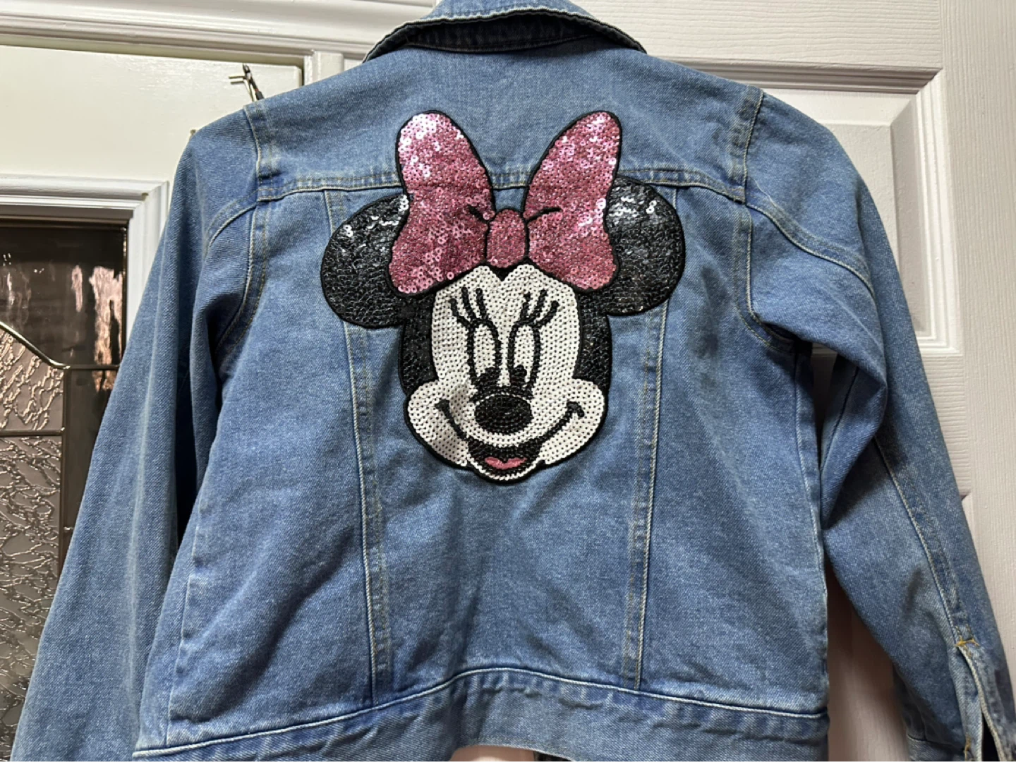 Disney Minnie Mouse Denim Jacket Girls Size 7/8 - photo 2