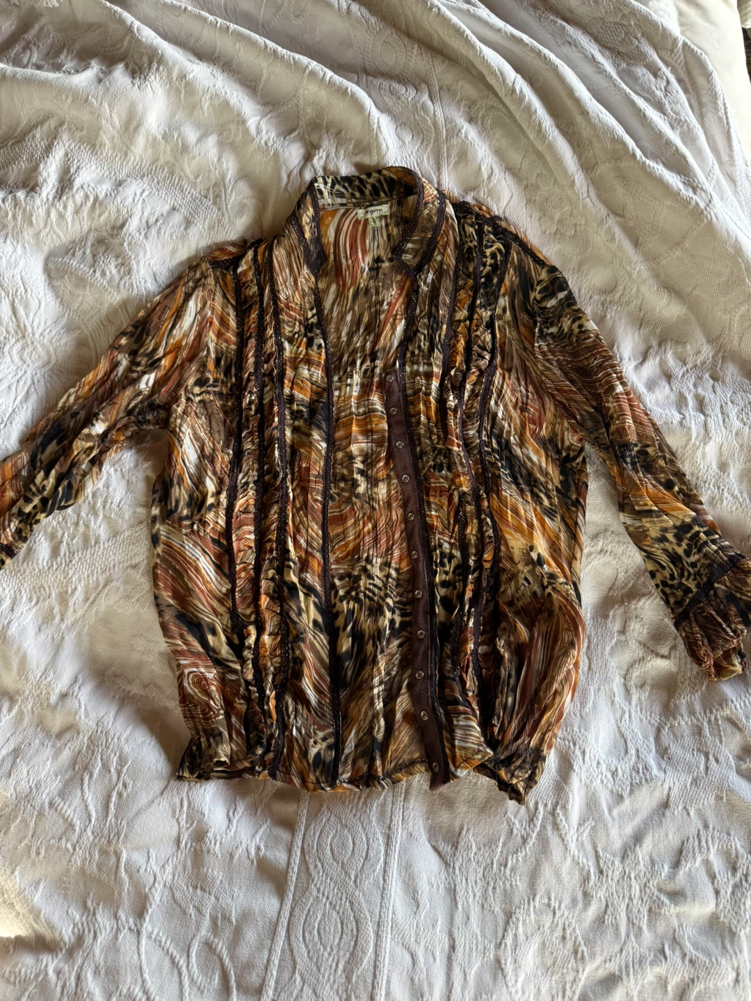 Agora Women's Size S 3/4 Sleeve Top