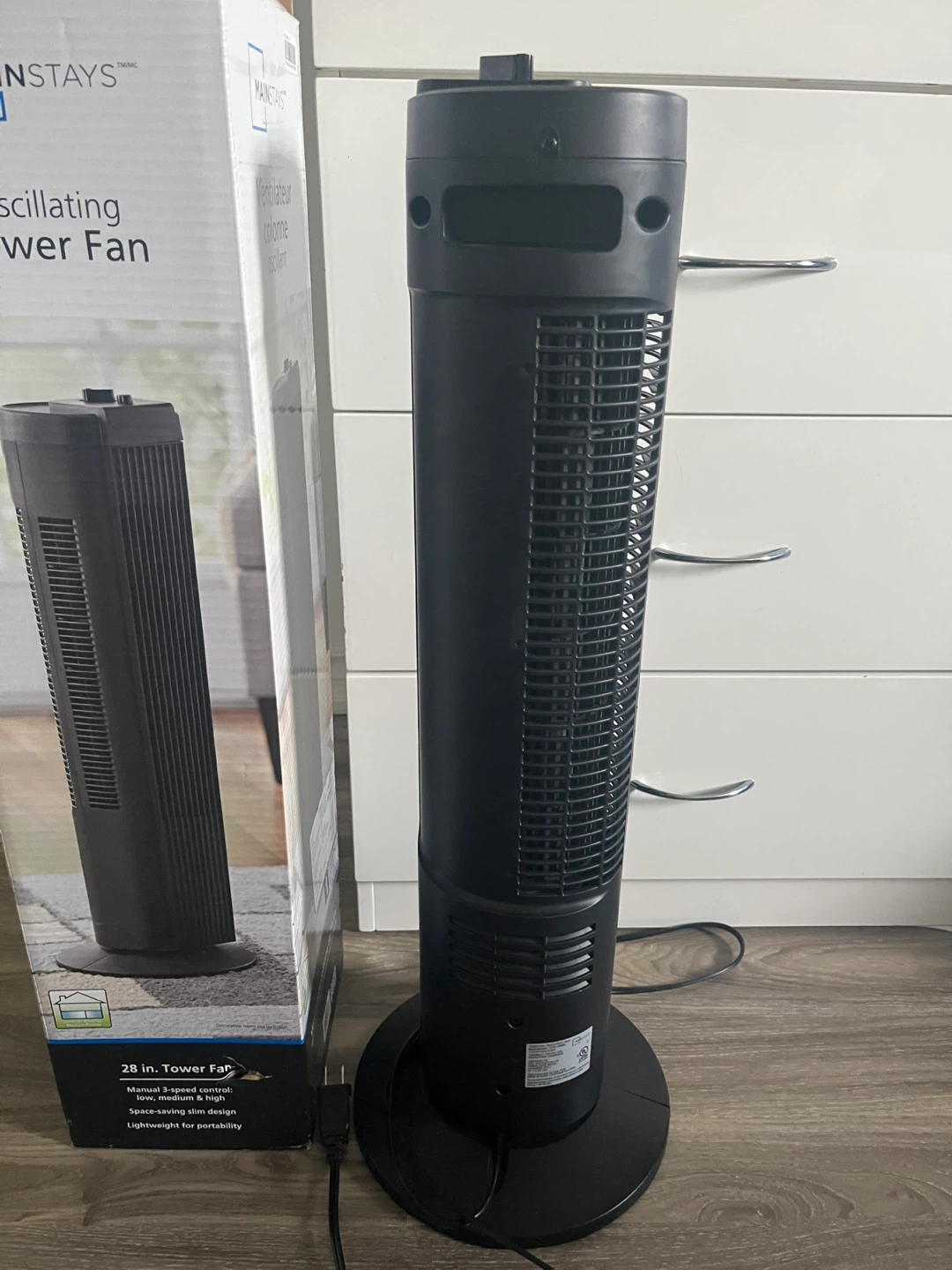 Mainstays 28 in. Oscillating Tower Fan - photo 2