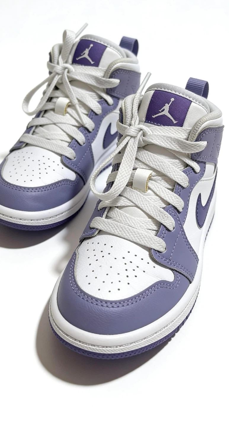 Jordan 1 Mid SE (Toddler) Purple White unisex 11 kids