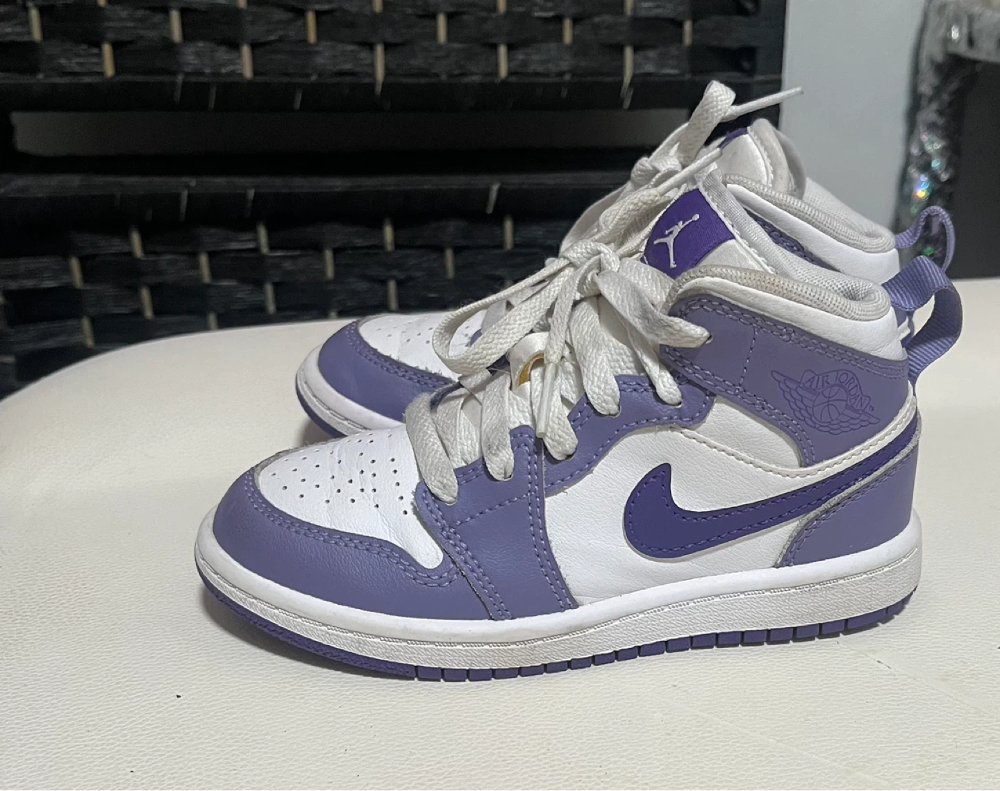 Jordan 1 Mid SE (Toddler) Purple White unisex 11 kids - photo 2