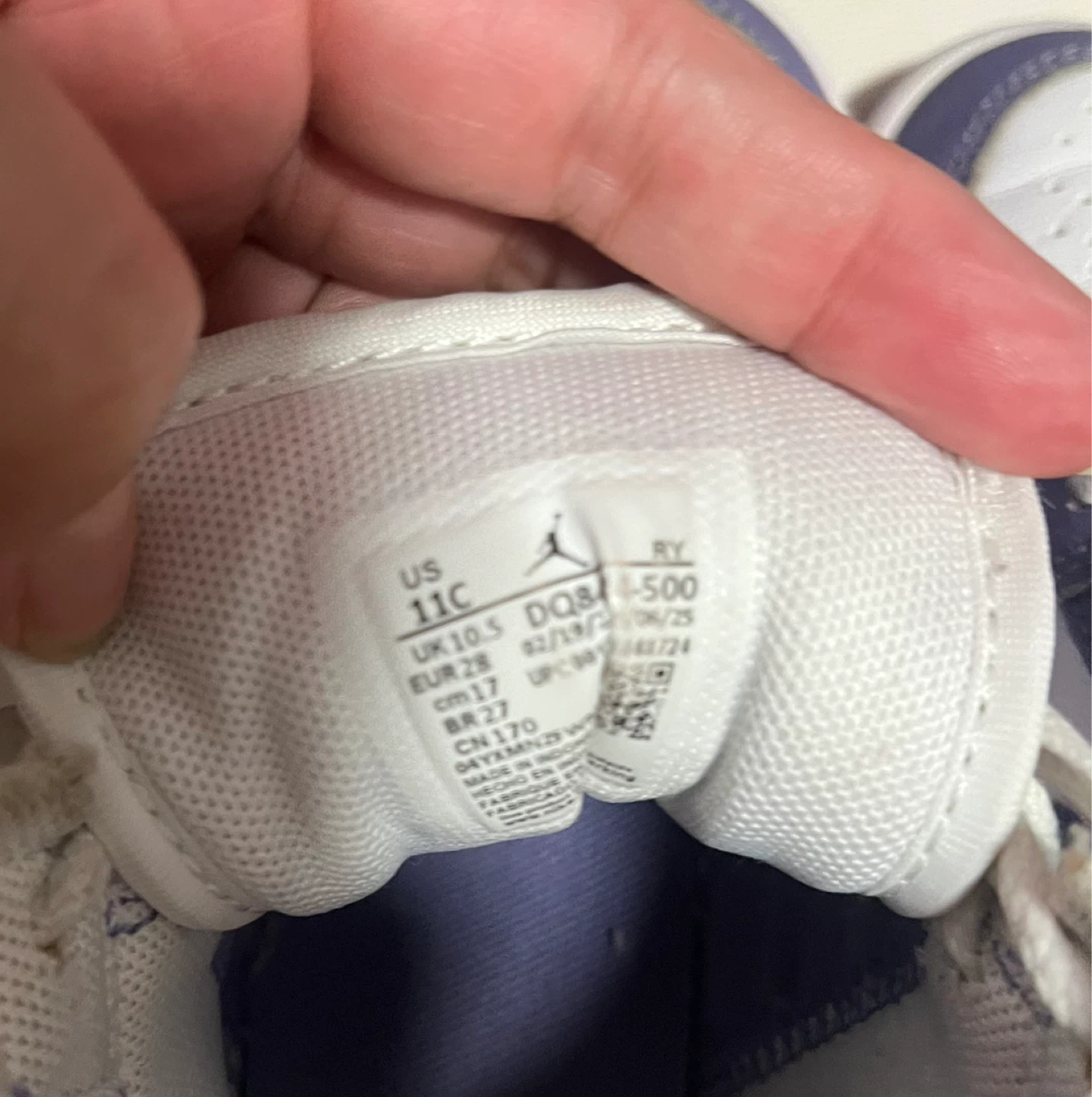 Jordan 1 Mid SE (Toddler) Purple White unisex 11 kids - photo 4