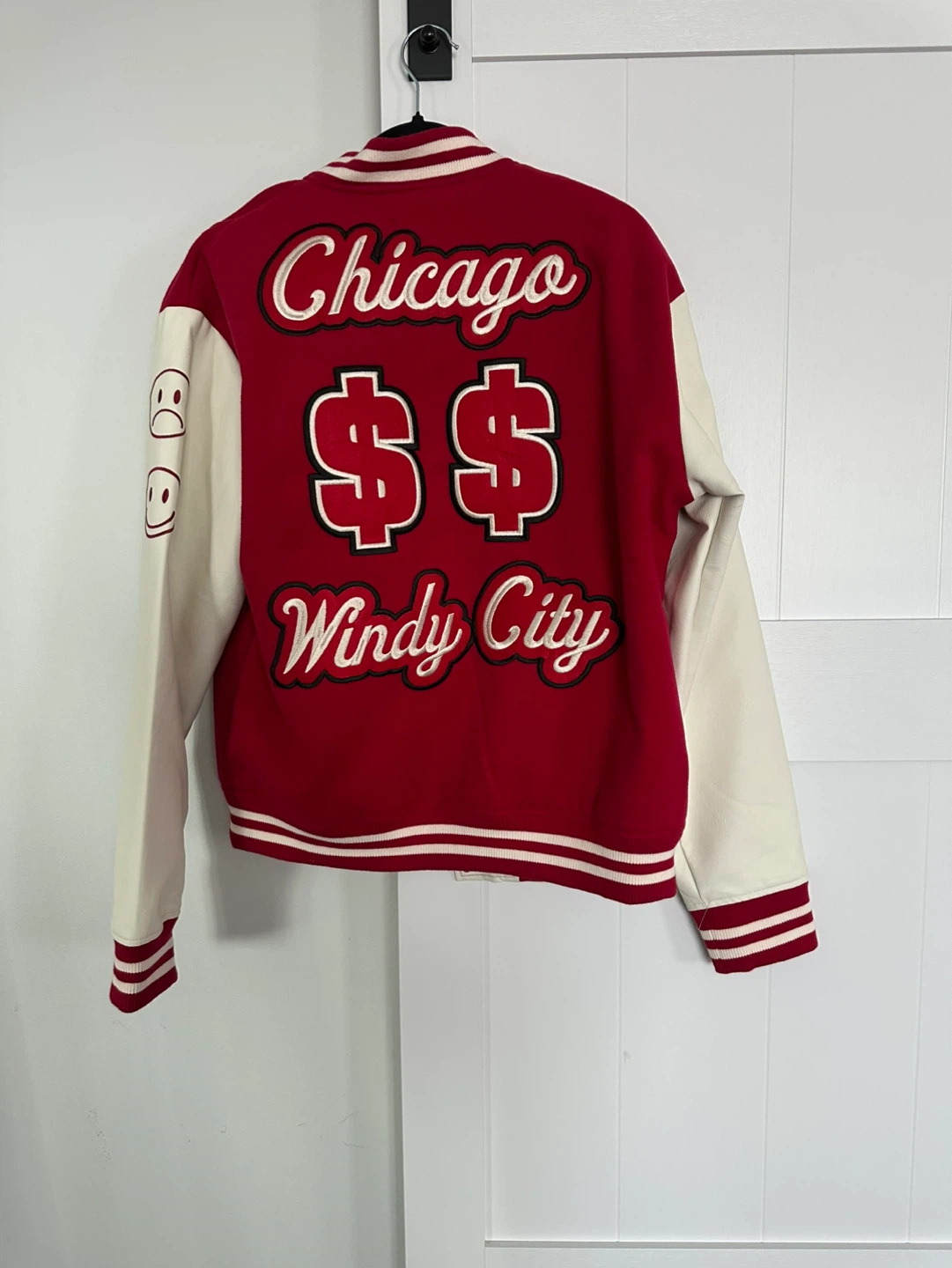 NovaMen Chicago Varsity Jacket - Red/Cream - photo 2