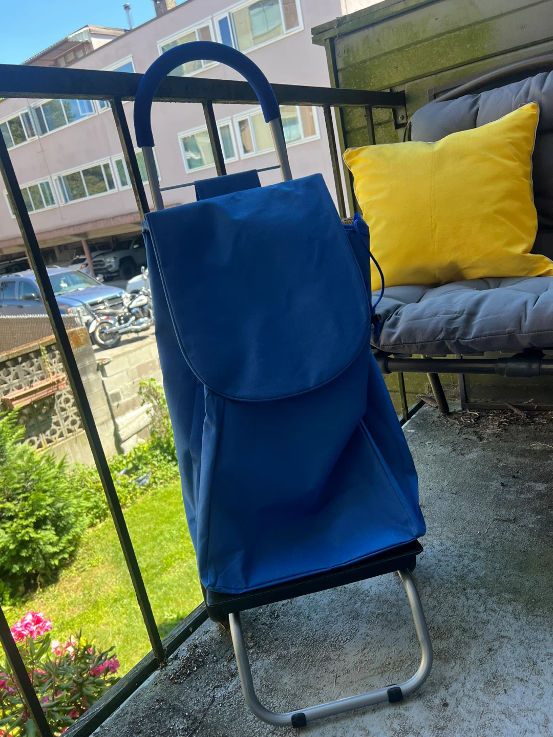 Blue Rolling Shopping Cart Bag - photo 2