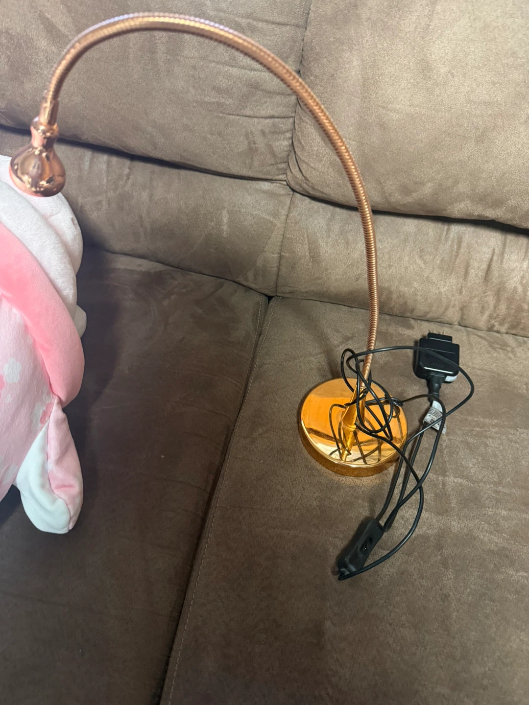 Rose Gold Gooseneck Desk Lamp with Adjustable Arm - photo 2