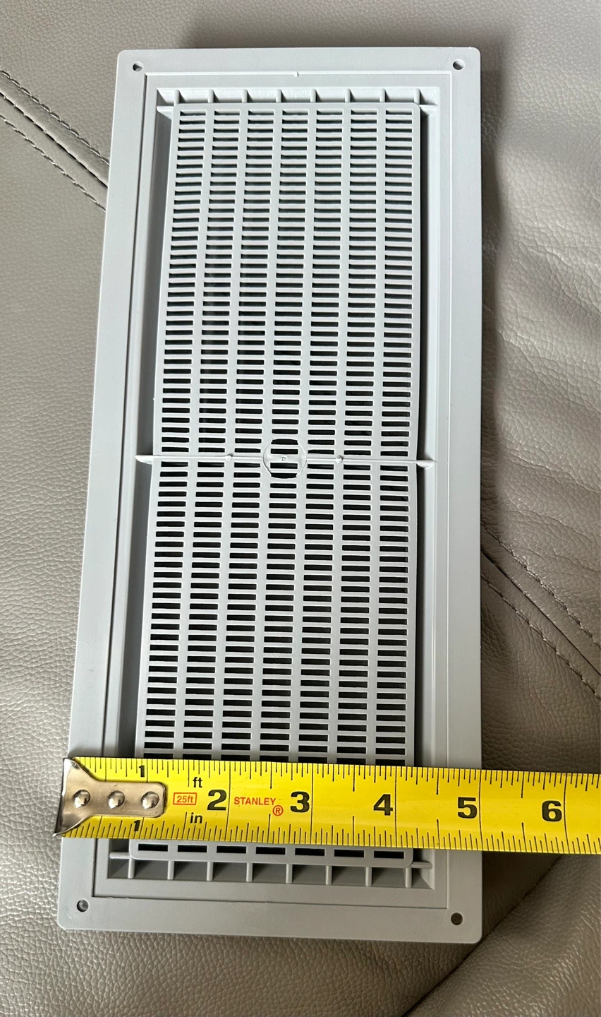 Grey Rectangular Air Vent Grille 4" x 12" - photo 2