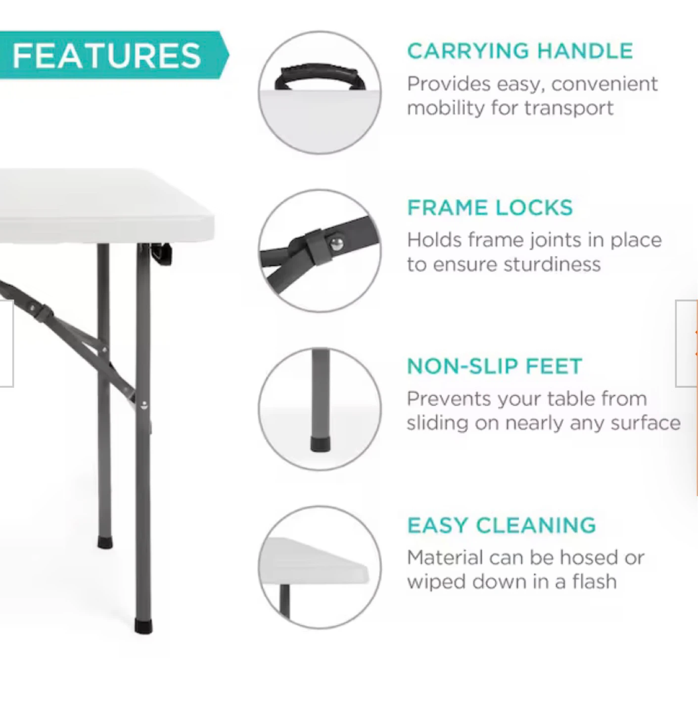 Northwest Folding Table - 4 feet - photo 2