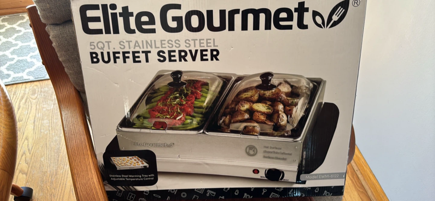 Elite Gourmet 5 Qt. Stainless Steel Buffet Server