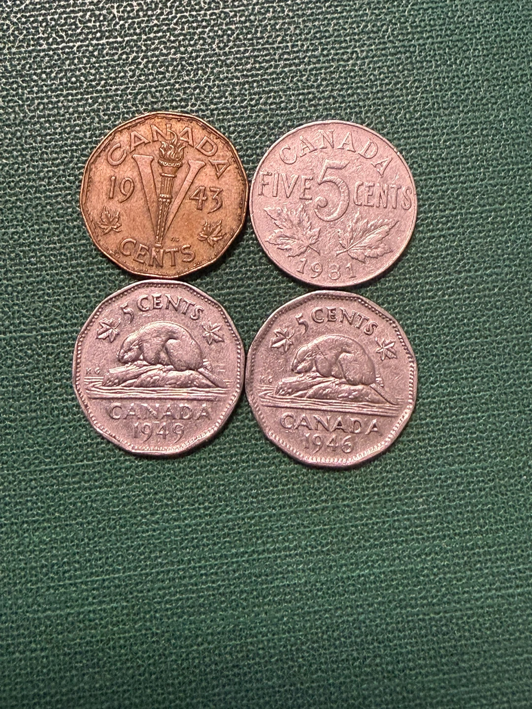 Collection of 4 Canadian Nickels