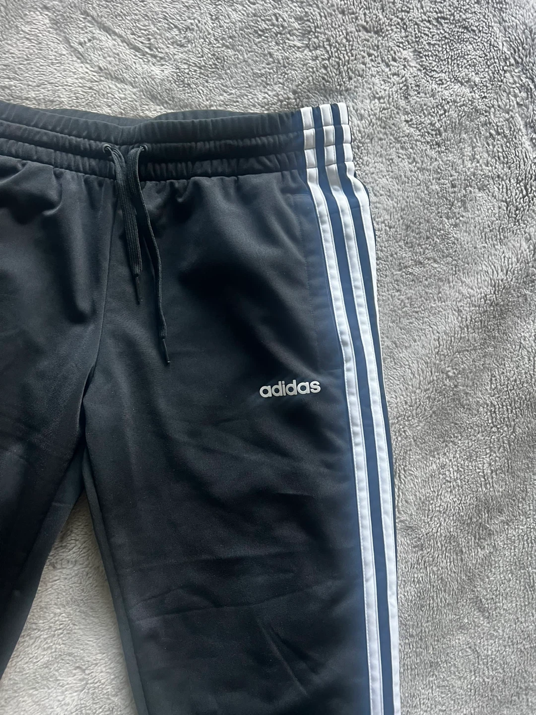 Adidas Black Joggers with White Stripes - photo 3