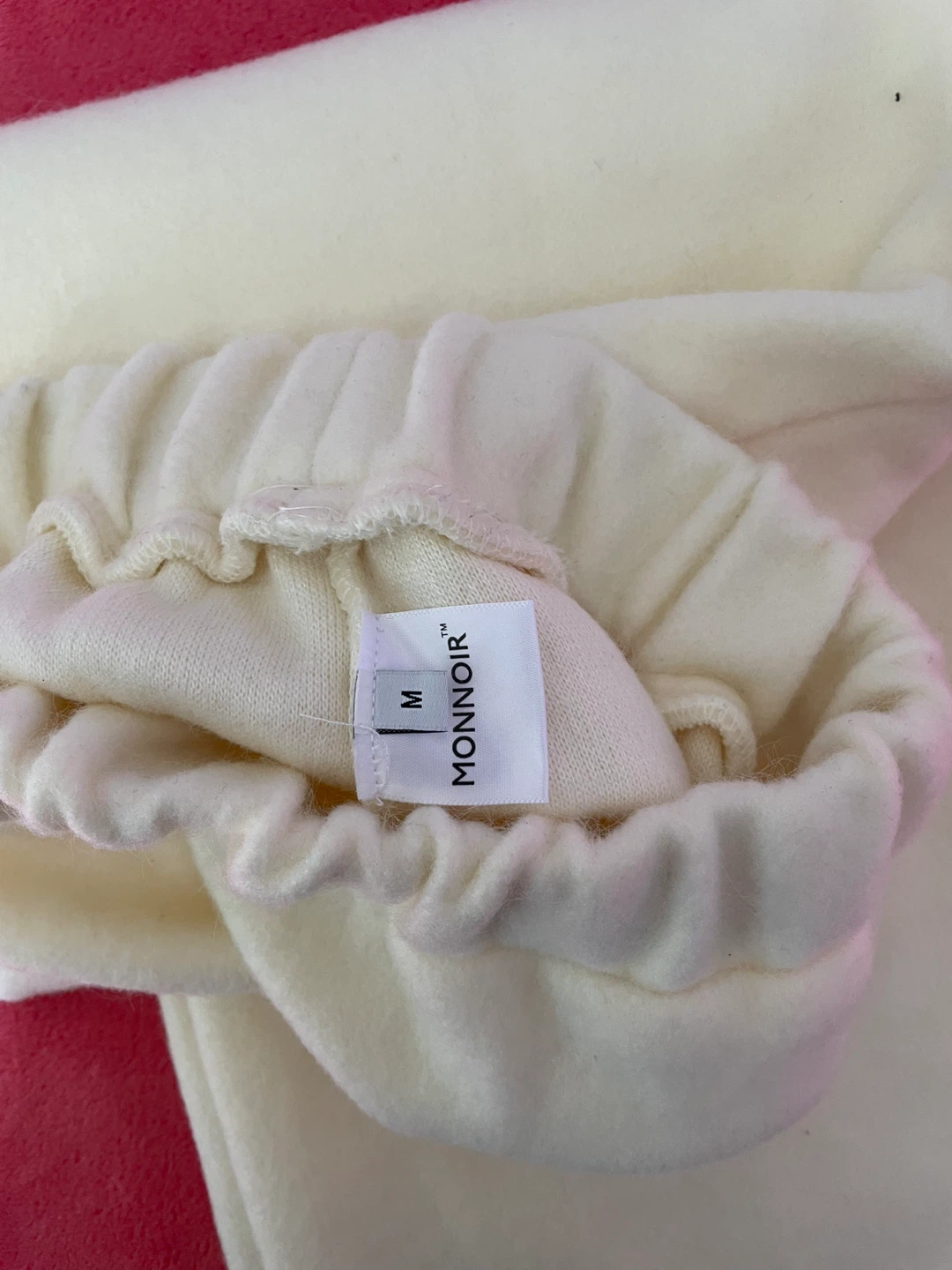 Monnoir Cream Wide Leg Lounge Pants Size M - photo 3