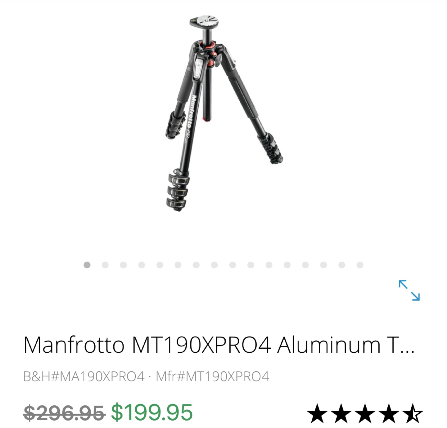 Manfrotto MT190XPRO4 Aluminum Tripod - photo 2