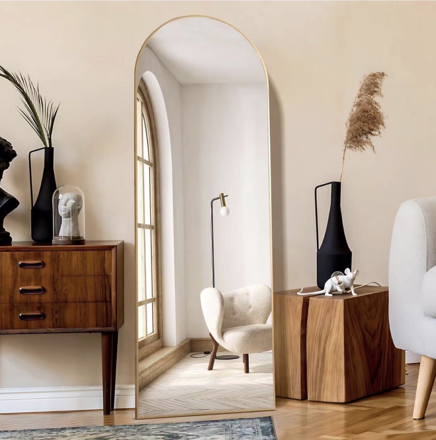 Arched Full Length Mirror - 64" x 21"