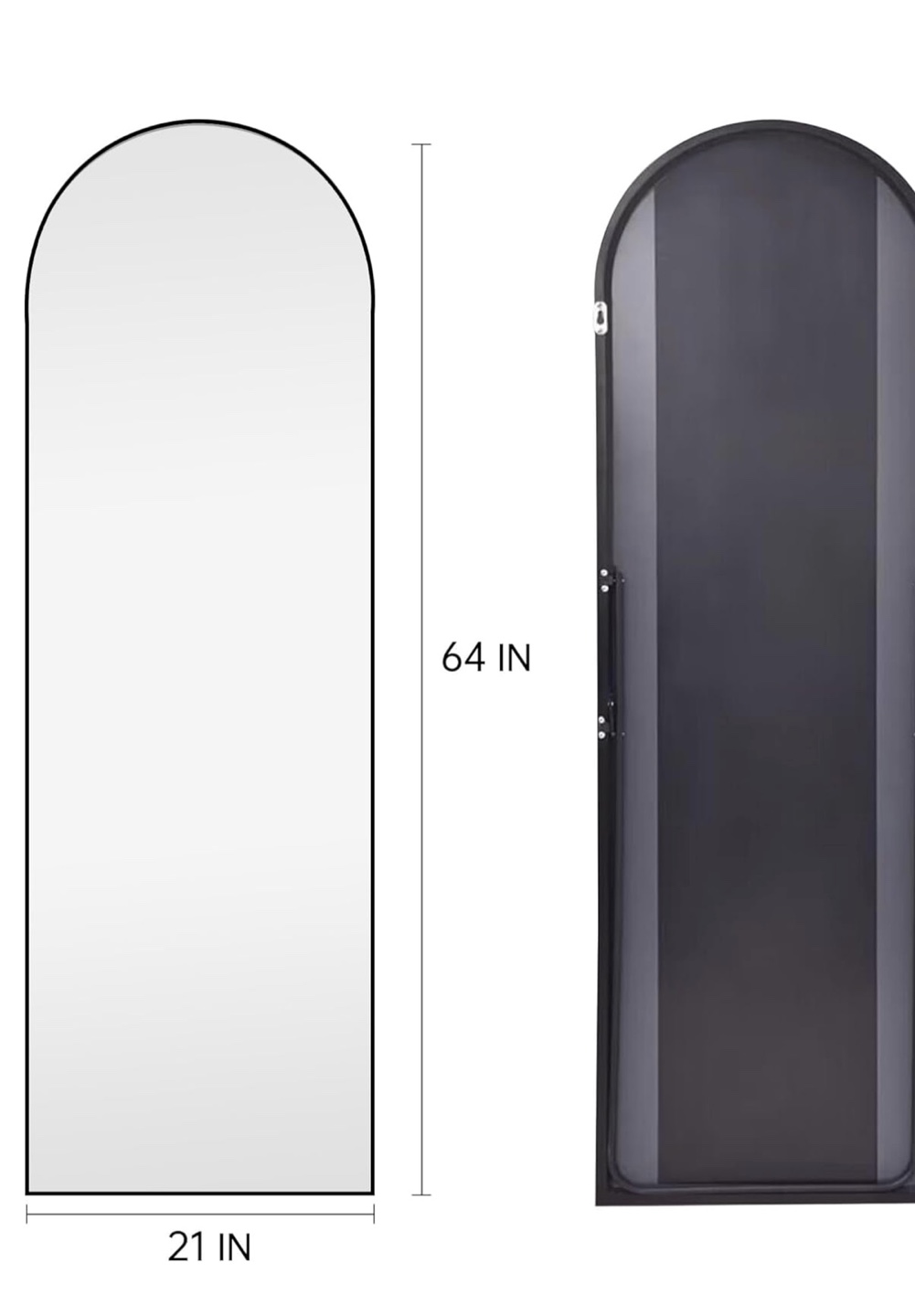 Arched Full Length Mirror - 64" x 21" - photo 2