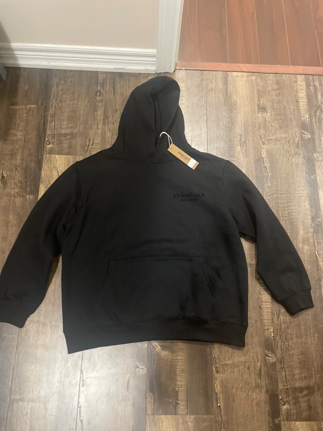 Black Fear of God Essentials Hoodie - photo 3