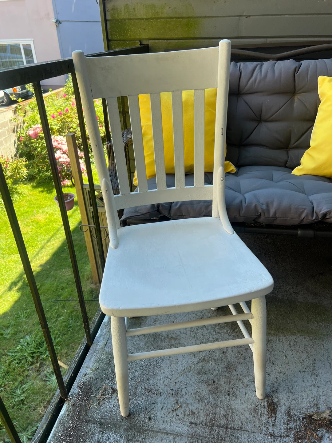 White Wooden Dining Chair (one)