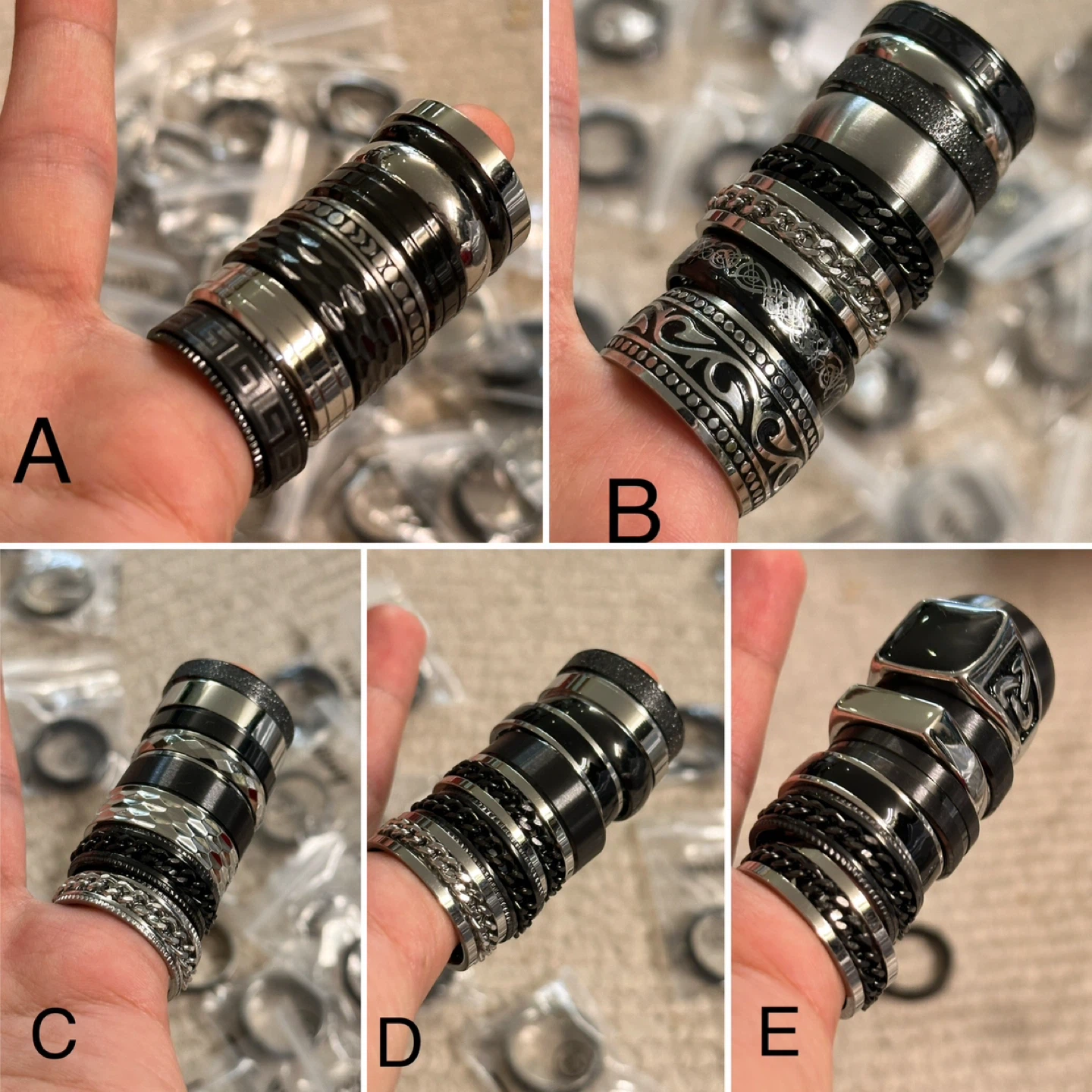 Men's Ring Bundles Size 12