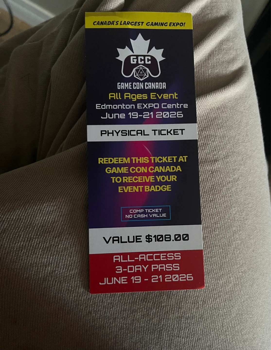 Game Con Canada All Access 3-Day Pass