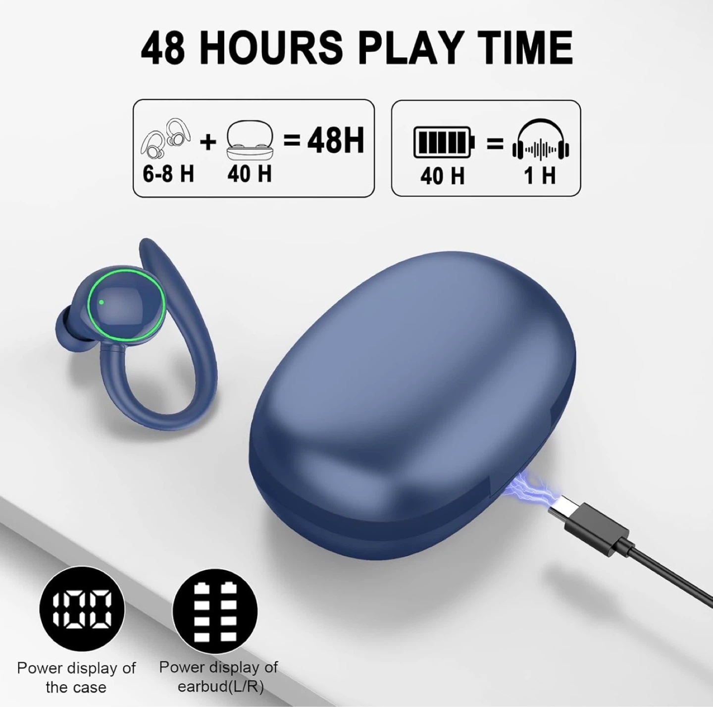 New Blue Wireless Earbuds with Translation & 48hr Playtime - photo 3