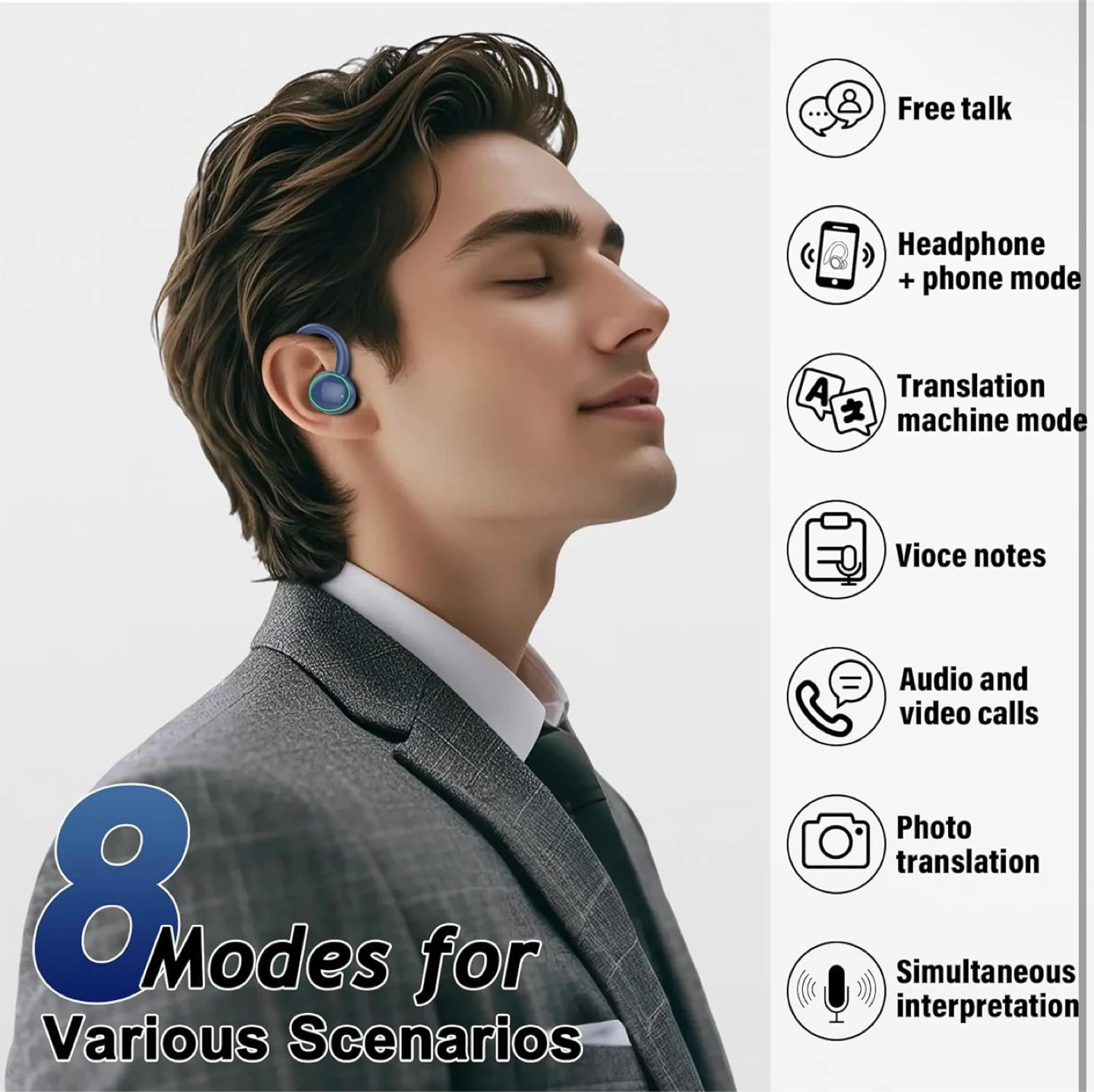 New Blue Wireless Earbuds with Translation & 48hr Playtime - photo 2