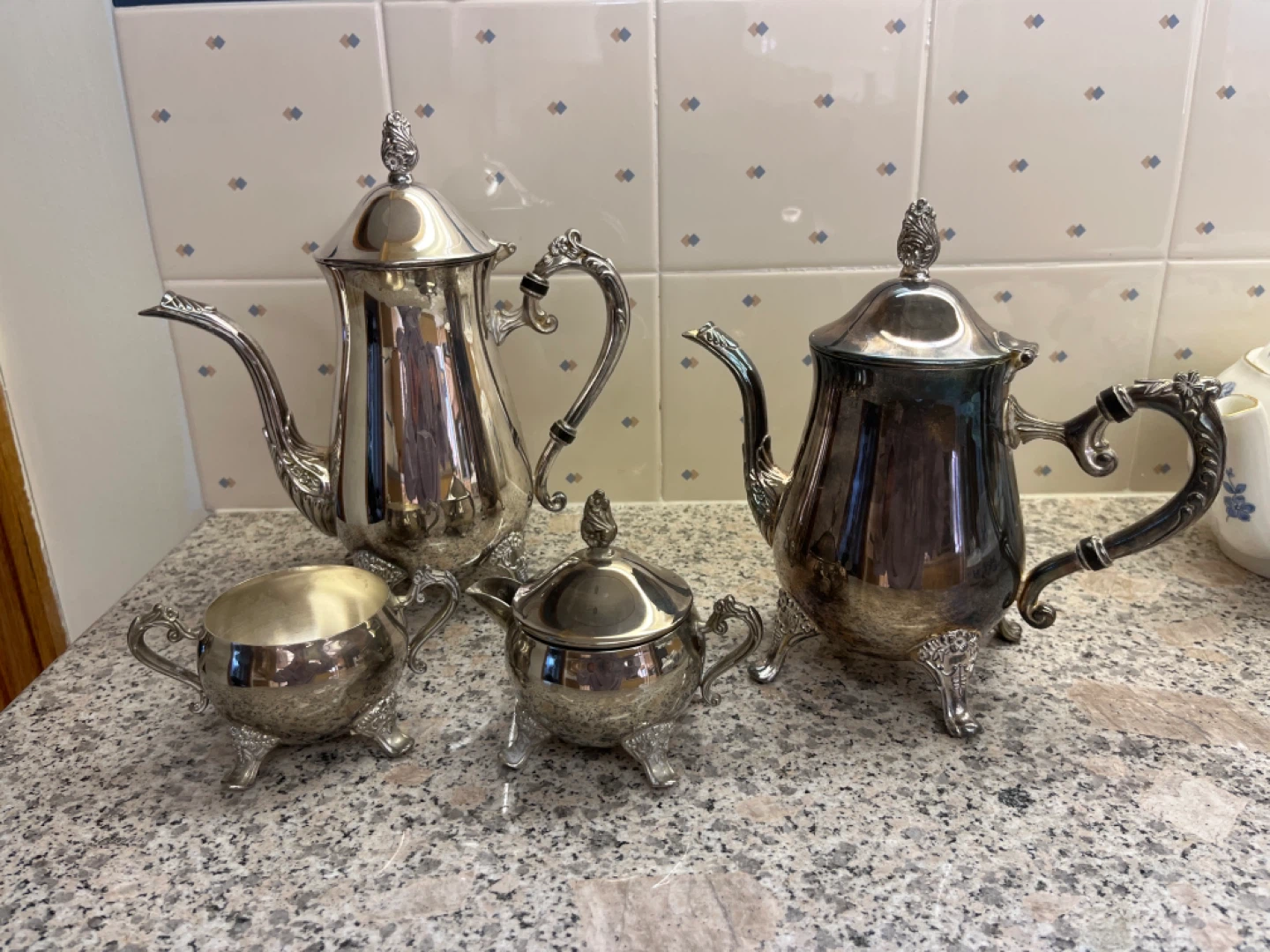 Elegance Silver Plated on Brass Tea Set