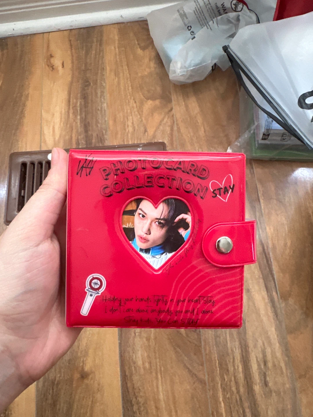 Red Photocards Collection Holder with STAY Design