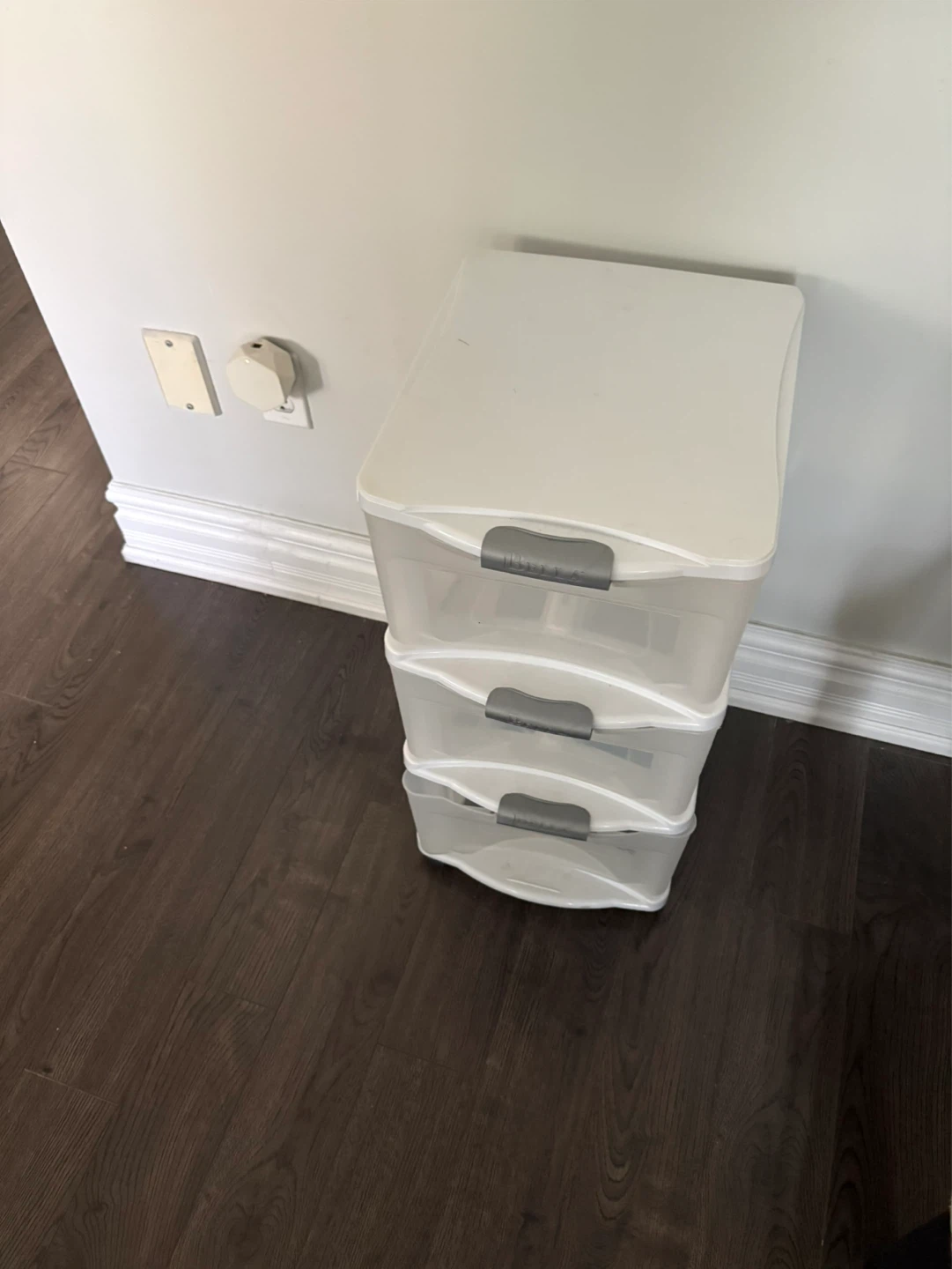 White 3-Drawer Plastic Storage Unit