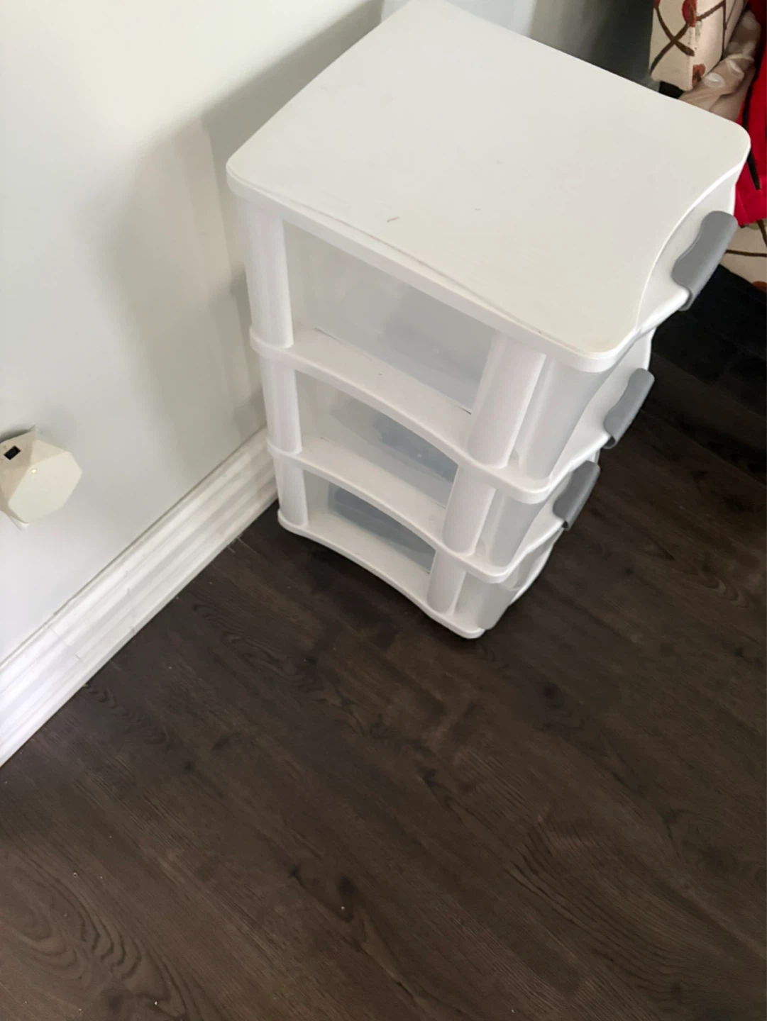 White 3-Drawer Plastic Storage Unit - photo 2