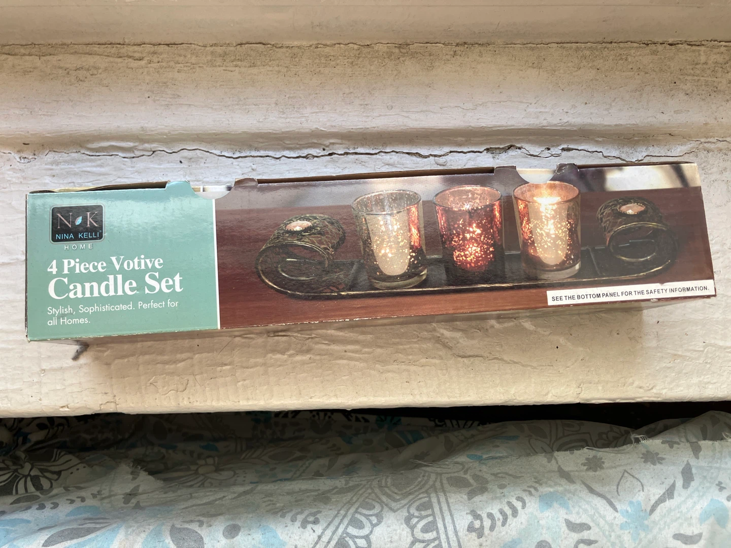 4 piece votive candle set