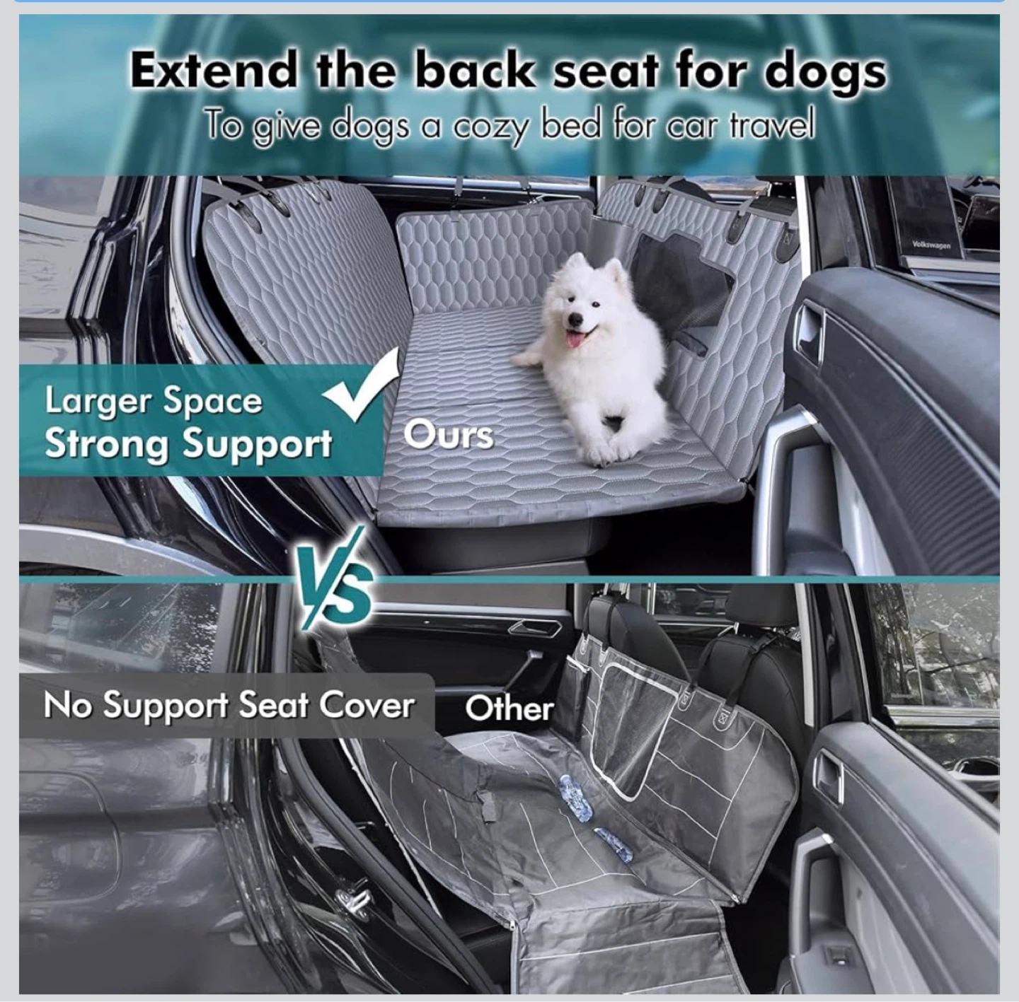 Convertible Dog Car Seat Extender 54"Wx65"L - photo 2