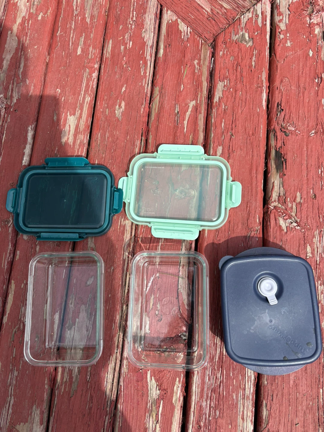 Set of 2 Glass Food Storage Containers with Lids - photo 2