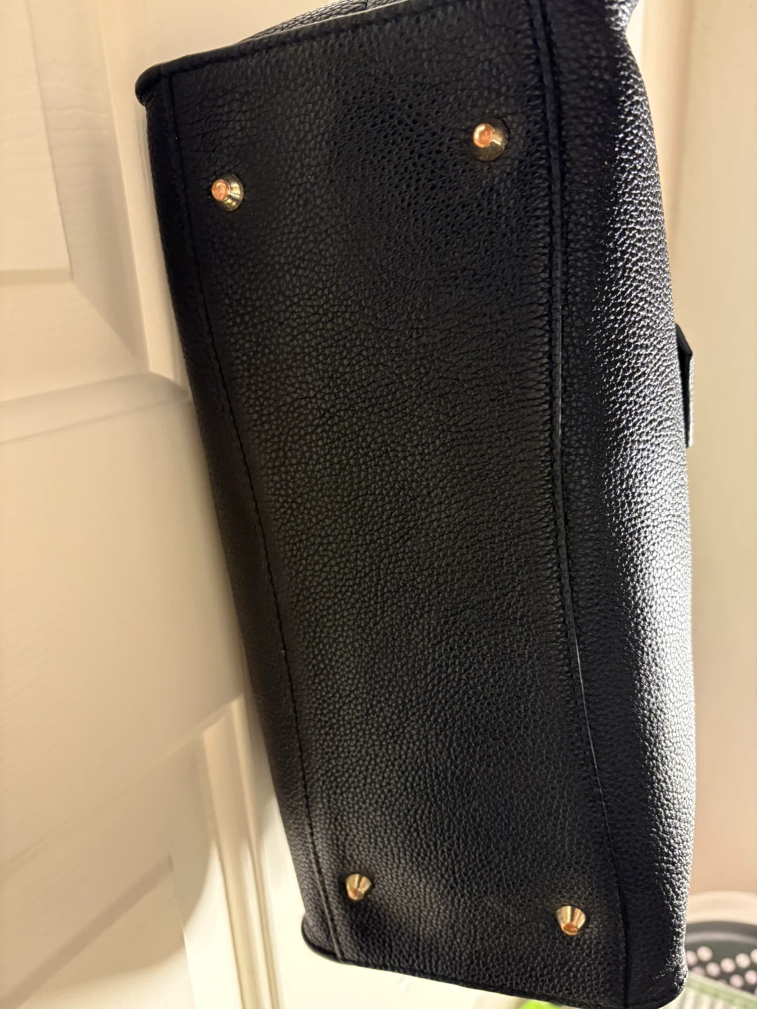 DKNY Black Pebbled Leather Satchel Handbag - photo 3