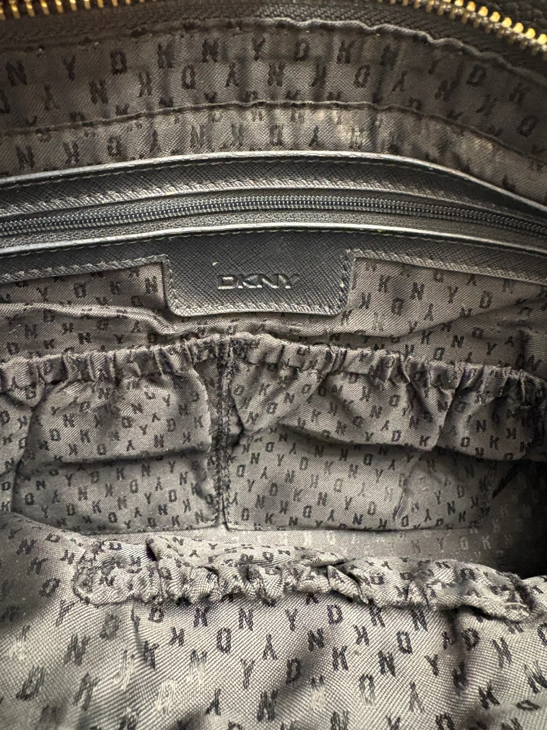DKNY Black Pebbled Leather Satchel Handbag - photo 4